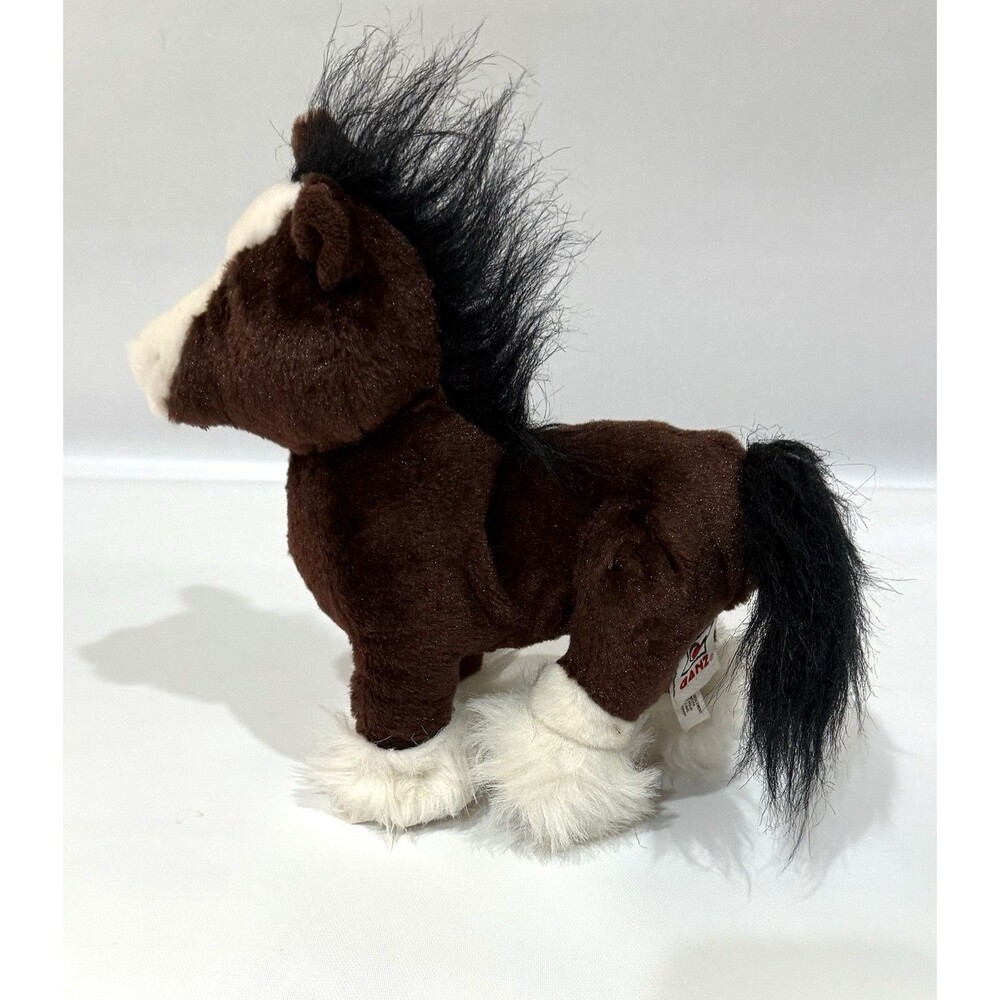 Webkinz Clydesdale Horse Plush Ganz 9" Brown Stuffed Animal Toy Pony HM139 No Co